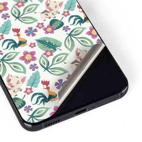 Disney Princess Moana Pua and Heihei Pattern Galaxy S22 Skin